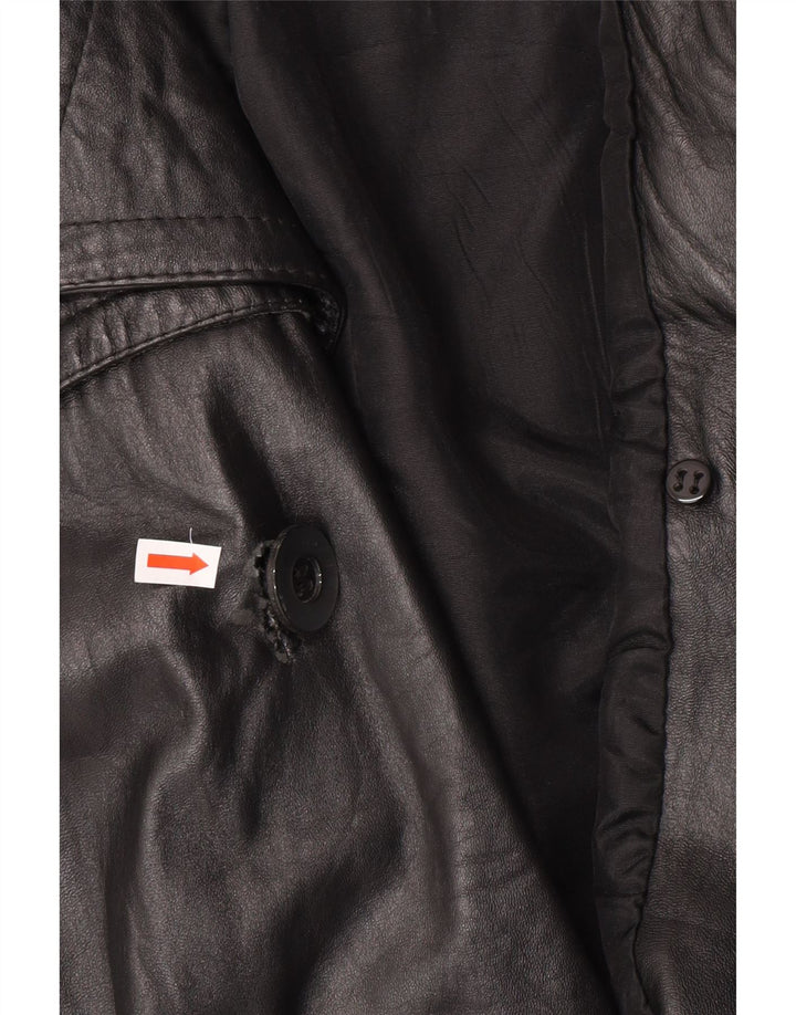 Vintage Ανδρικό Δερμάτινο Μπουφάν UK 40 Large Black Leather
