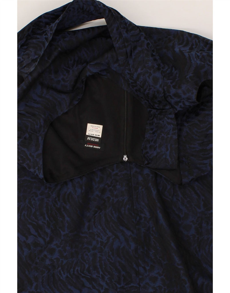 MISS SIXTY Womens Bodycon Dress UK 12 Medium Navy Blue Animal Print Vintage Miss Sixty and Second-Hand Miss Sixty from Messina Hembry 