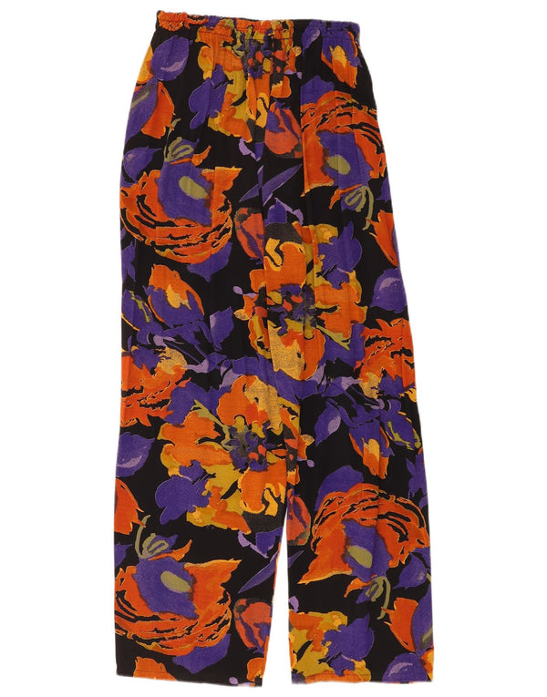 Vintage γυναικείο αφηρημένο μοτίβο casual παντελόνι UK 14 Large W32 L26 Multico