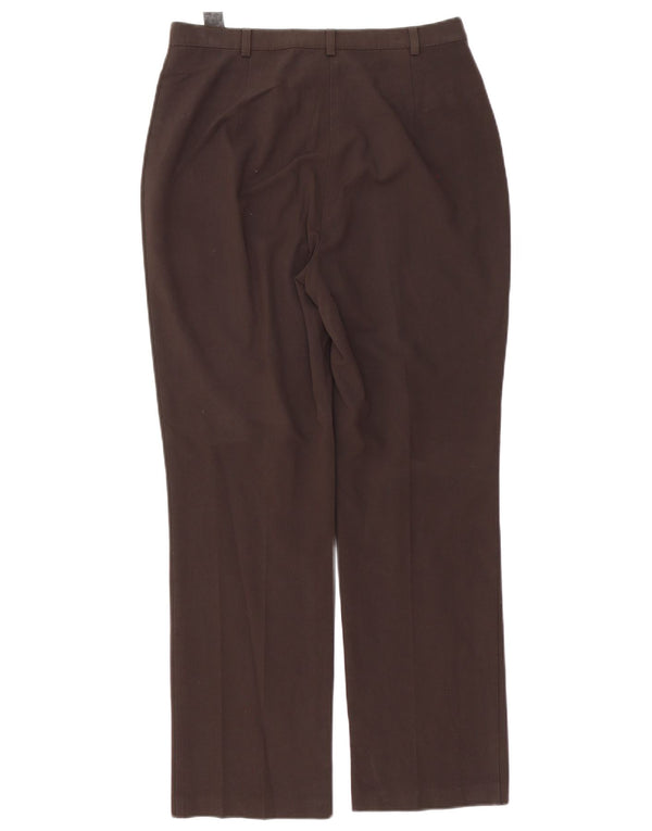 Marks & Spencer Γυναικείο ίσιο casual παντελόνι UK 14 Medium W30 L30 Brown