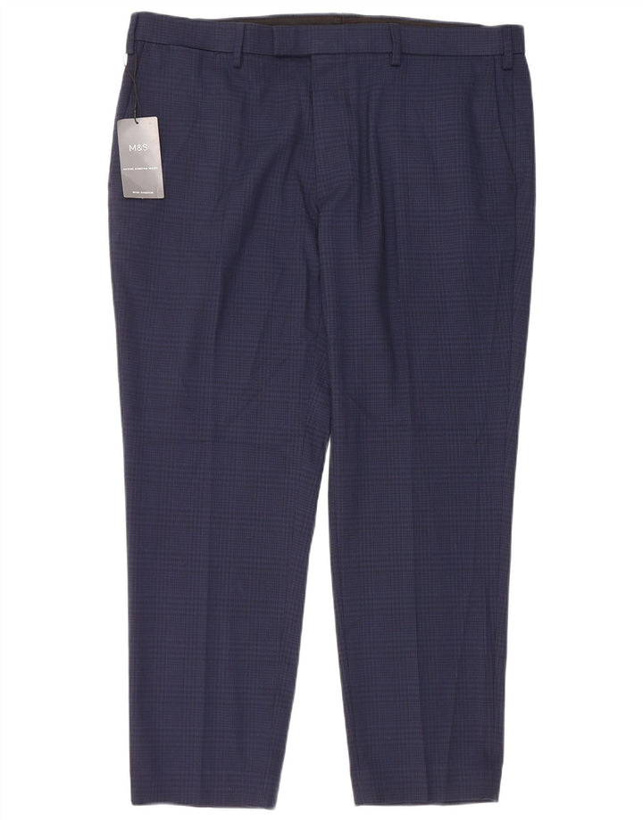 Ανδρικό παντελόνι με φόρμα Marks & Spencer W40 L29 Navy Blue