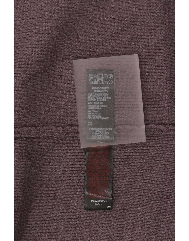 Marks & Spencer Γυναικείο Longline ανοιχτό πουλόβερ ζακέτα UK 14 Large Grey