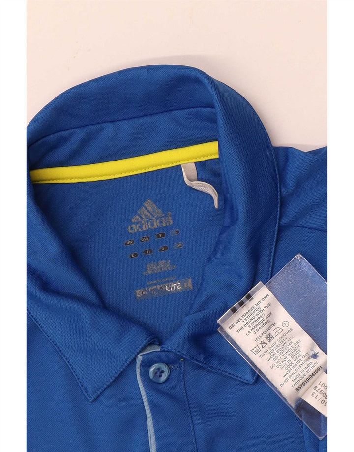 Ανδρικό πουκάμισο Adidas Climalite Polo Small Blue Polyester