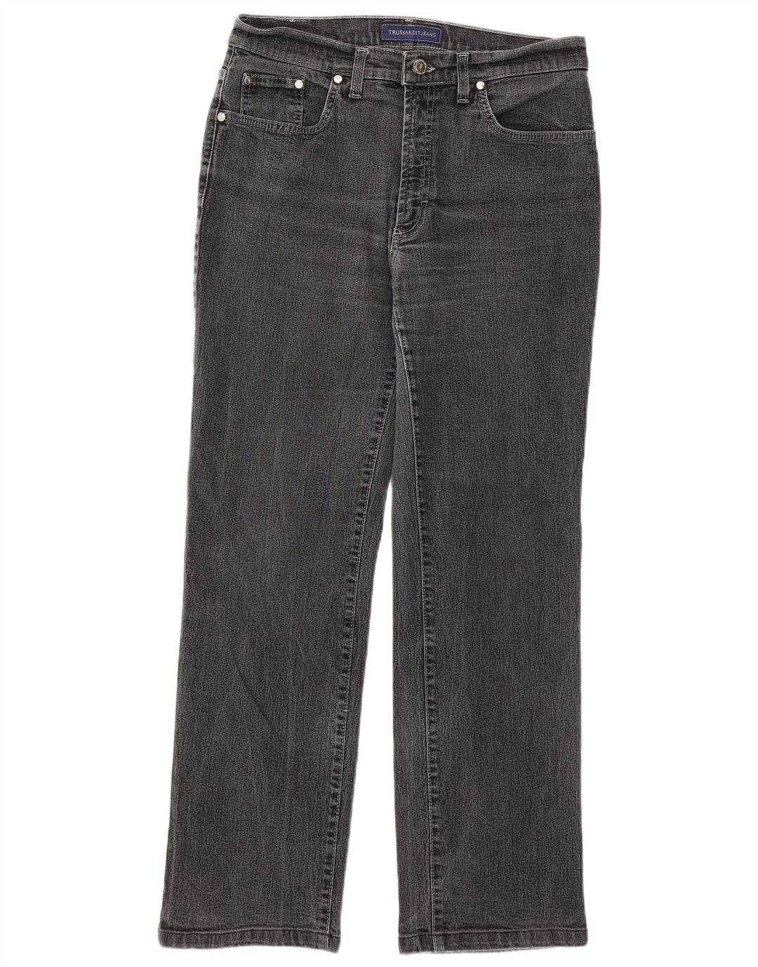 Trussardi Womens Straight Jeans W32 L28 Grey Cotton