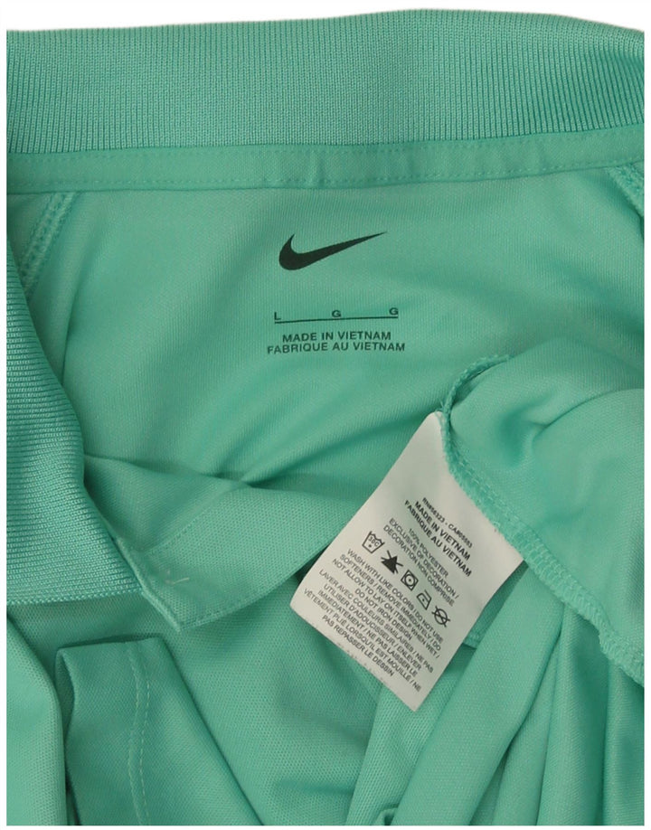 Ανδρικό πουκάμισο πόλο Nike με μεγάλο πράσινο πολυεστέρα