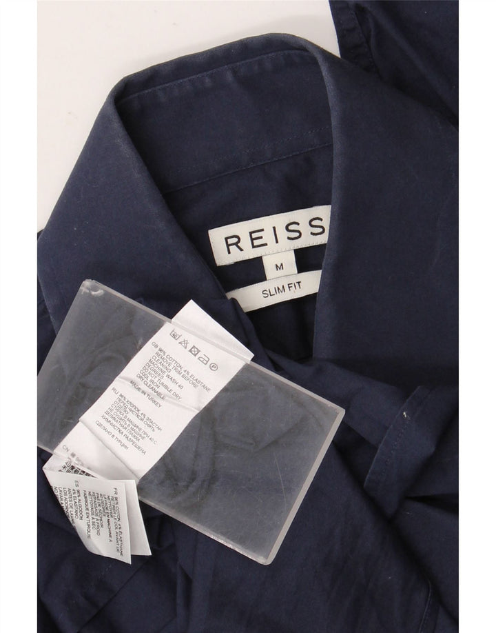 Ανδρικό πουκάμισο Reiss Slim Fit Medium Navy Blue βαμβακερό