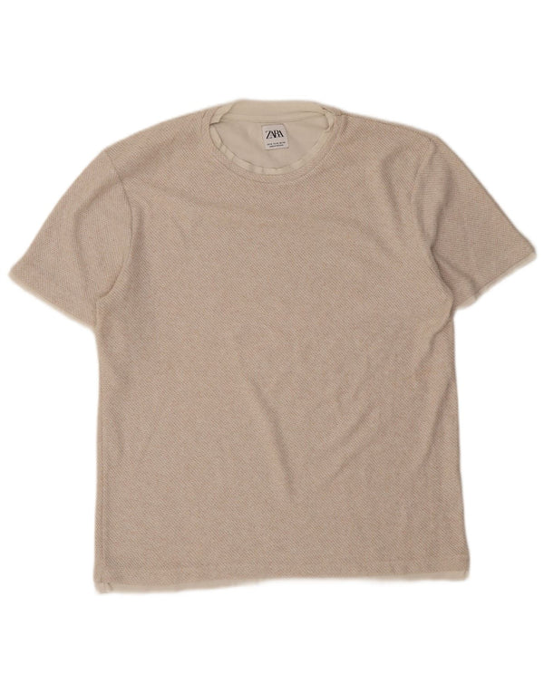 Zara Ανδρικό T-Shirt Top XL Beige