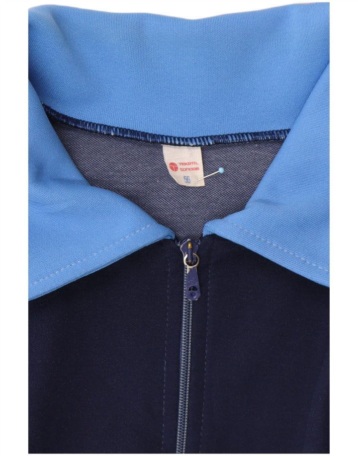 Ανδρική φόρμα VINTAGE Top Jacket EU 56 XL Blue Colourblock Retro