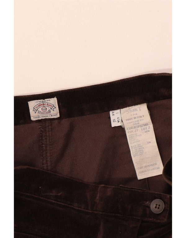 Armani γυναικείο βελούδινο κωνικό casual παντελόνι IT 44 Medium W26 L28 Brown