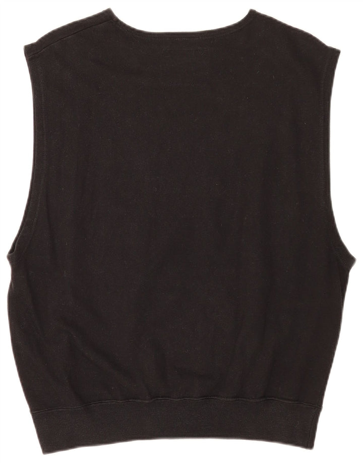 Champion Γυναικείο Γραφικό Αμάνικο Φούτερ Jumper UK 14 Medium Black