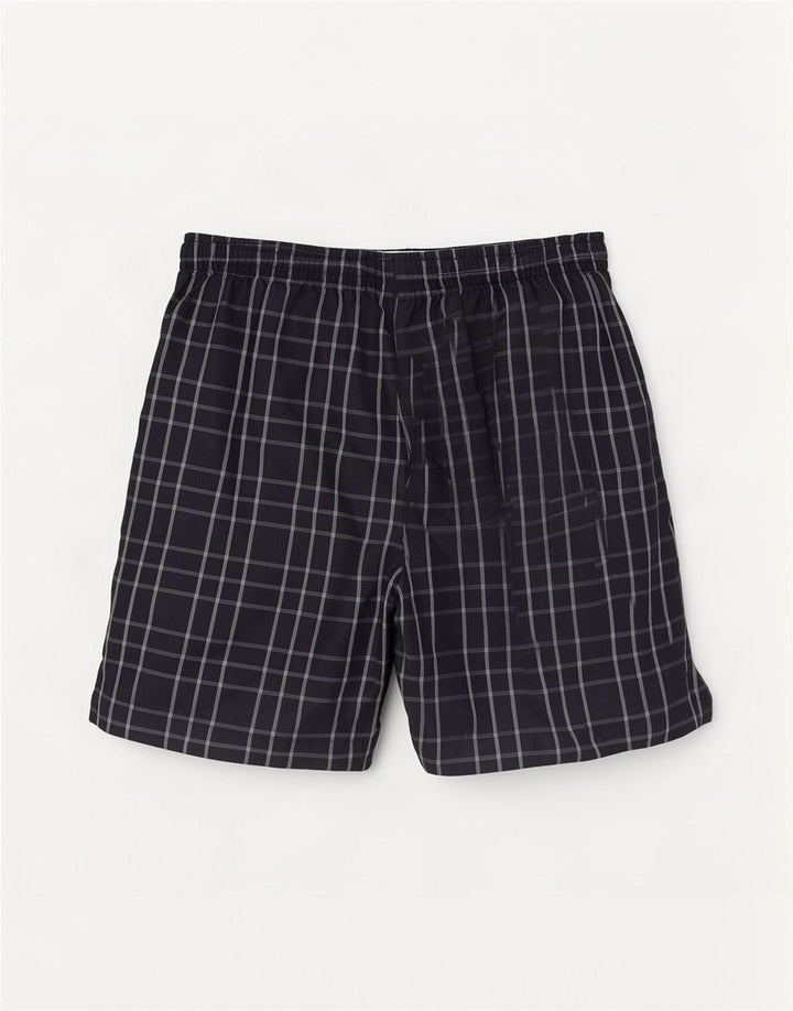Ανδρικό σορτς κολύμβησης Umbro μεγάλο Navy Blue Check Polyester
