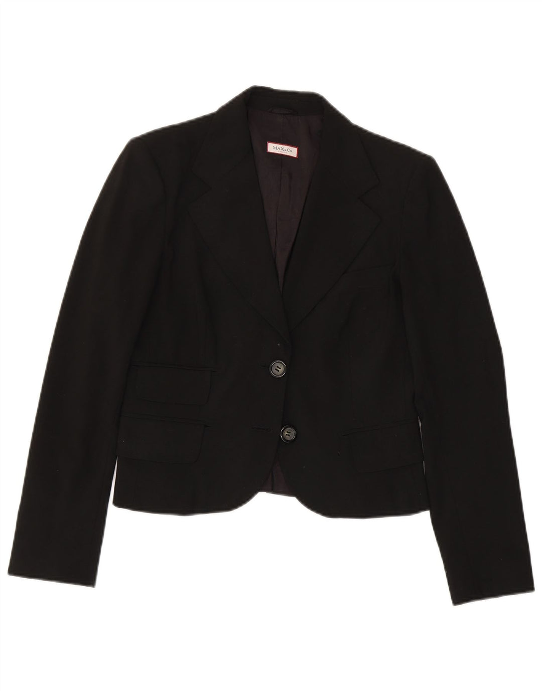 Max & Co. Γυναικείο μπουφάν σακάκι με 2 κουμπιά UK 10 Small Black Polyester