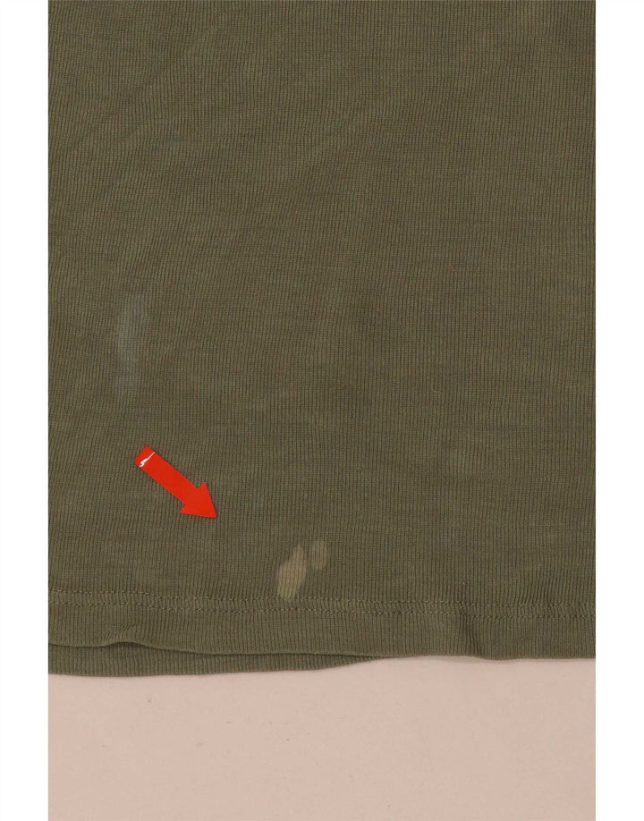 Zara γυναικείο τοπ μακρυμάνικο UK 12 Medium Khaki