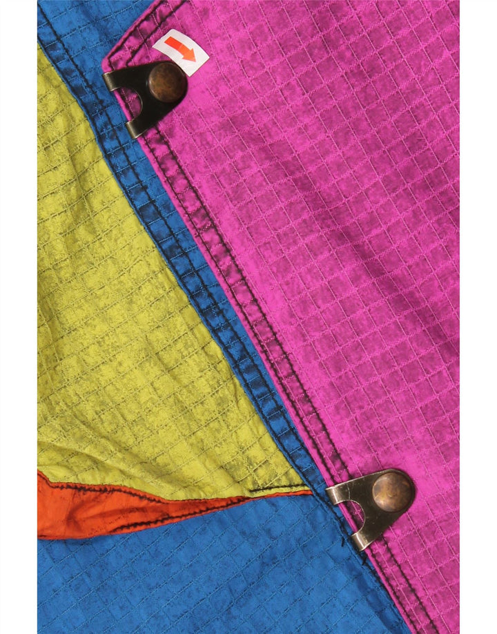 Vintage ανδρική φόρμα σκι με κουκούλα IT 52 Large Blue Colorblock Polyamide