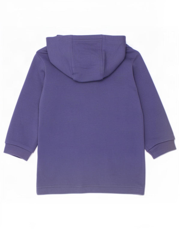Adidas Baby Girls Graphic Hooded Jumper φόρεμα 9-12 μηνών Μωβ βαμβακερό