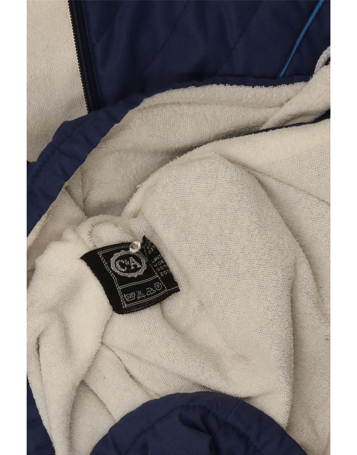 Ανδρικό μπουφάν με κουκούλα C & A UK 36 Small Navy Blue Cotton