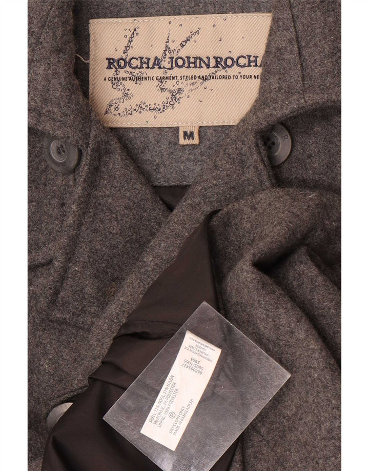 Ανδρικό παλτό μπιζελιού John Rocha UK 38 Medium Grey Wool