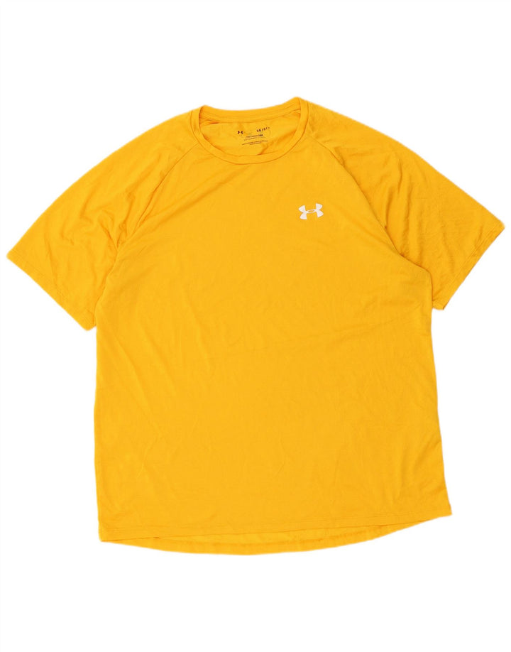 Ανδρικό T-Shirt UNDER Armour Top Large Yellow Polyester
