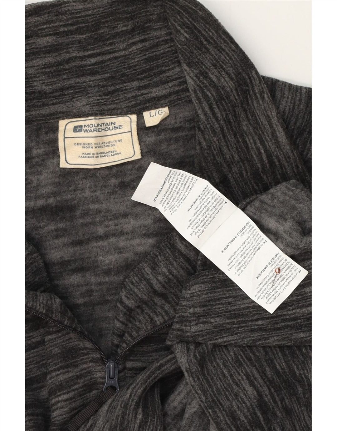 MOUNTAIN WAREHOUSE Ανδρικό φερμουάρ Fleece Jumper Μεγάλο Γκρι Pinstripe