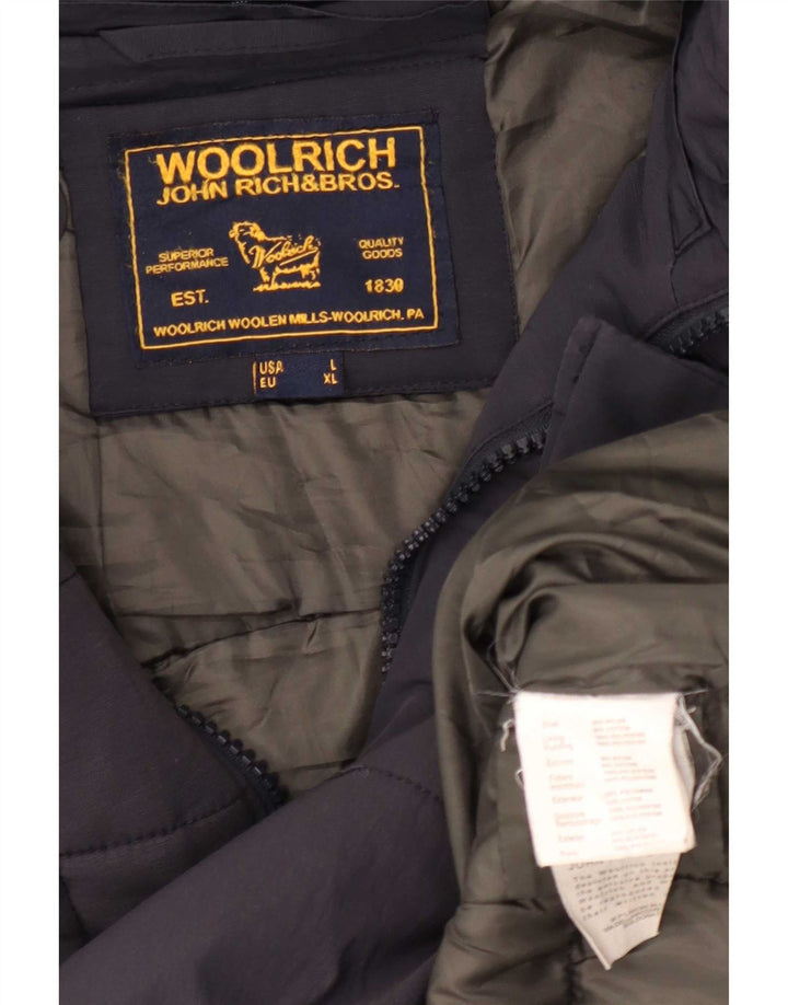 Woolrich Ανδρικό μπουφάν με κουκούλα UK 40 Large Navy Blue Nylon
