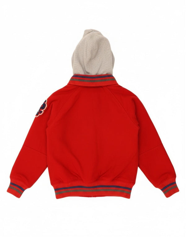 Superdry Γυναικείο Μπουφάν Varsity με κουκούλα UK 16 Large Red Colourblock