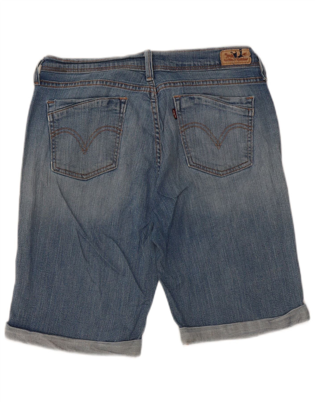 Γυναικείο ψηλόμεσο τζιν σορτς LEVI'S US 10 Medium W30 Μπλε βαμβακερό
