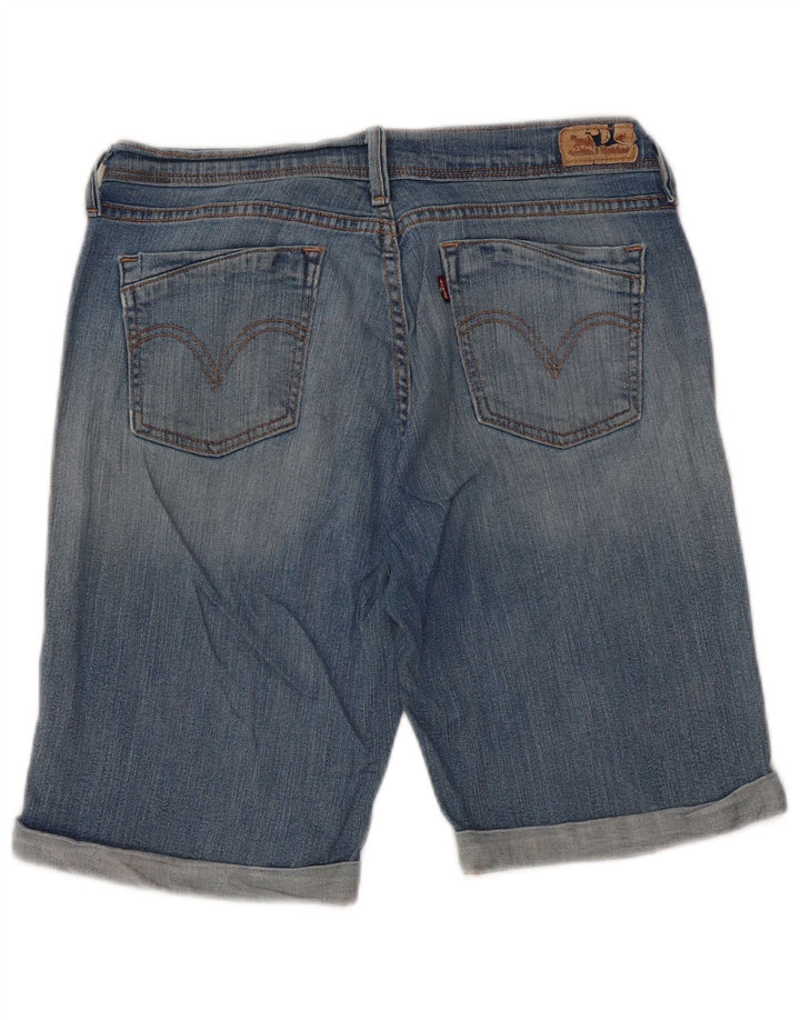 Γυναικείο ψηλόμεσο τζιν σορτς LEVI'S US 10 Medium W30 Μπλε βαμβακερό