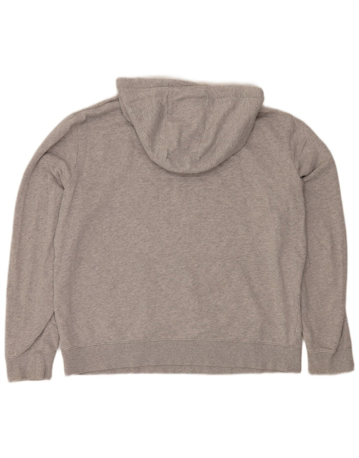 GUESS Ανδρικό γραφικό φούτερ με φούτερ, μεγάλο γκρι βαμβακερό