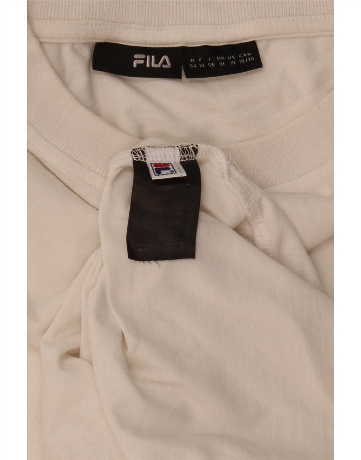 Ανδρικό T-Shirt Fila Top XL Λευκό βαμβακερό