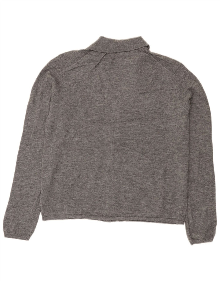 Zara Γυναικεία Ζακέτα πουλόβερ UK 18 XL Γκρι μαλλί