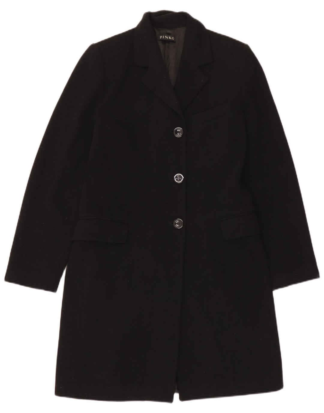 Pinko Γυναικείο Πανωφόρι UK 10 Small Black Wool