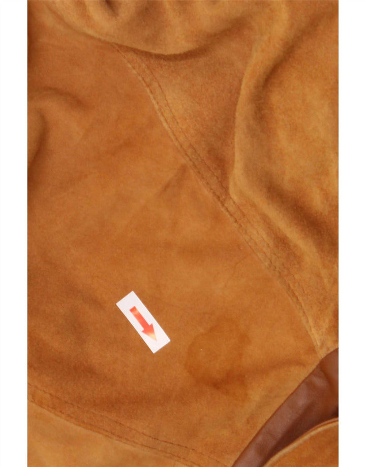 Vintage Ανδρικό Suede Jacket IT46 Small Beige