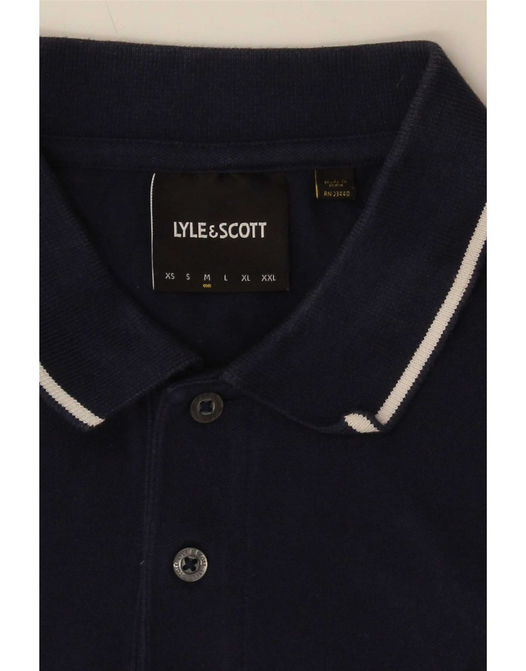 Lyle & Scott Ανδρικό πουκάμισο πόλο μεσαίου μπλε ριγέ