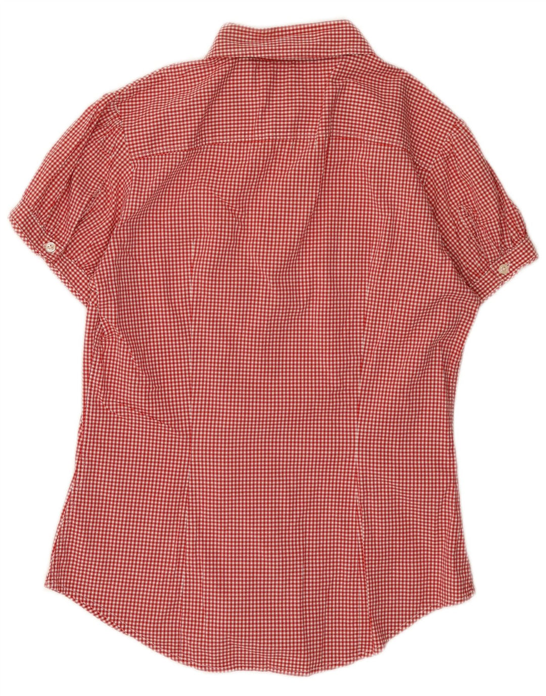 Γυναικείο κοντομάνικο πουκάμισο Tommy Hilfiger US 8 Medium Red Gingham
