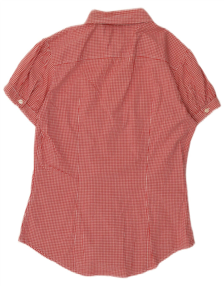 Γυναικείο κοντομάνικο πουκάμισο Tommy Hilfiger US 8 Medium Red Gingham
