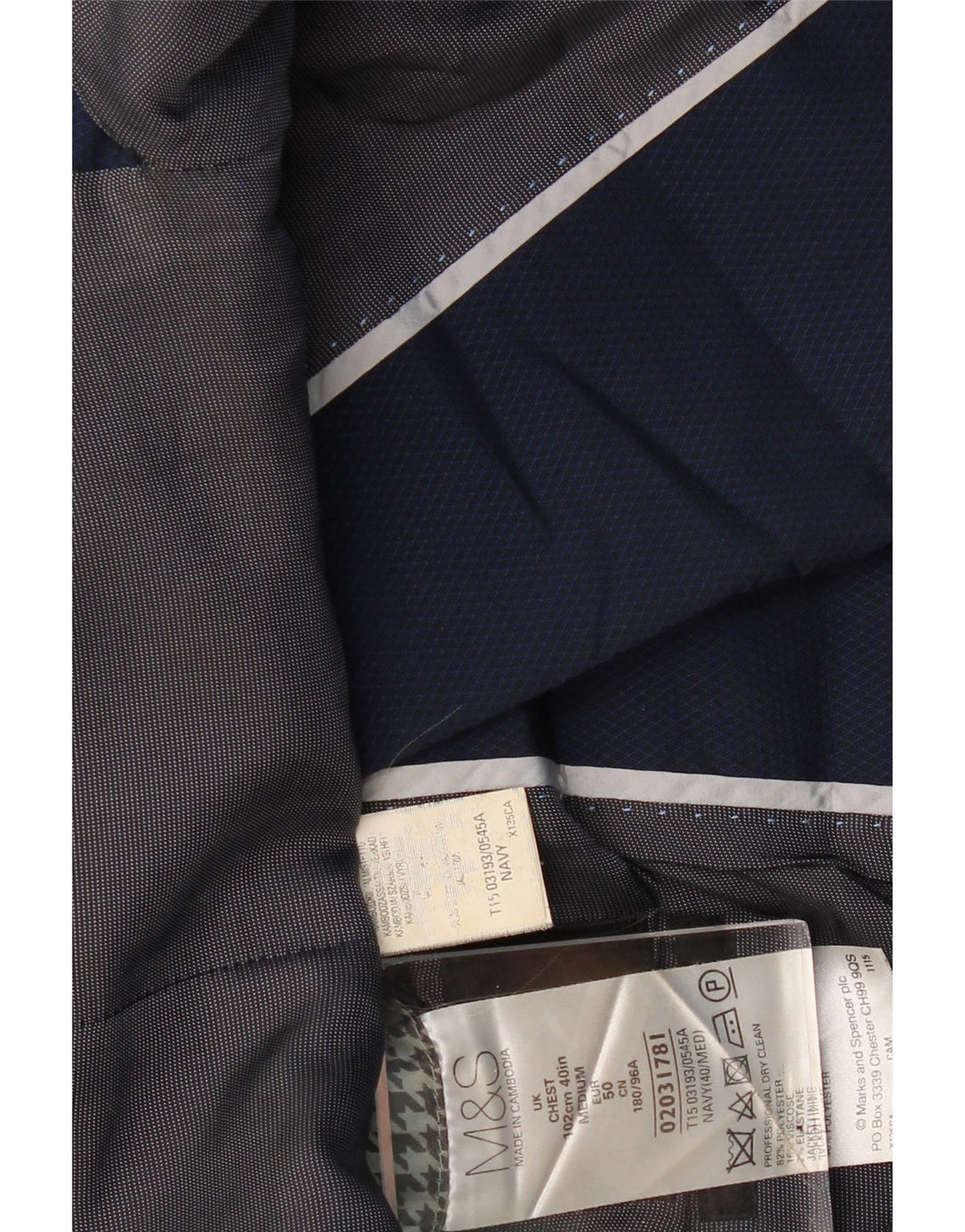 Marks & Spencer Ανδρικό μπλέιζερ με 1 κουμπί UK 40 μεγάλο Navy Blue Classic