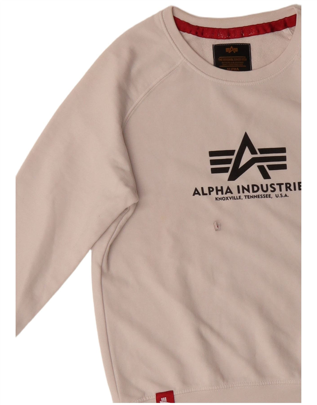 Ανδρικό γραφικό φούτερ ALPHA INDUSTRIES Jumper XS Λευκό