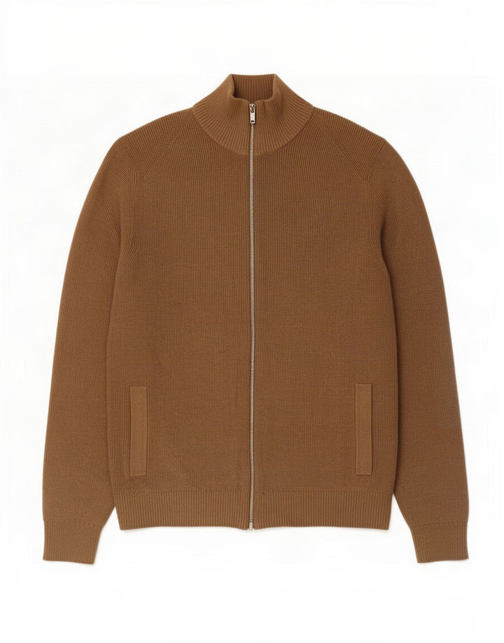 Ανδρικό πουλόβερ ζακέτα Marks & Spencer Medium Beige Polyester