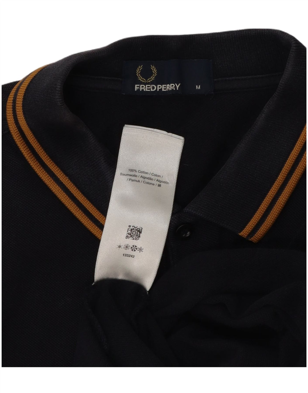 Fred Perry Ανδρικό πουκάμισο πόλο μεσαίου μπλε βαμβακερό