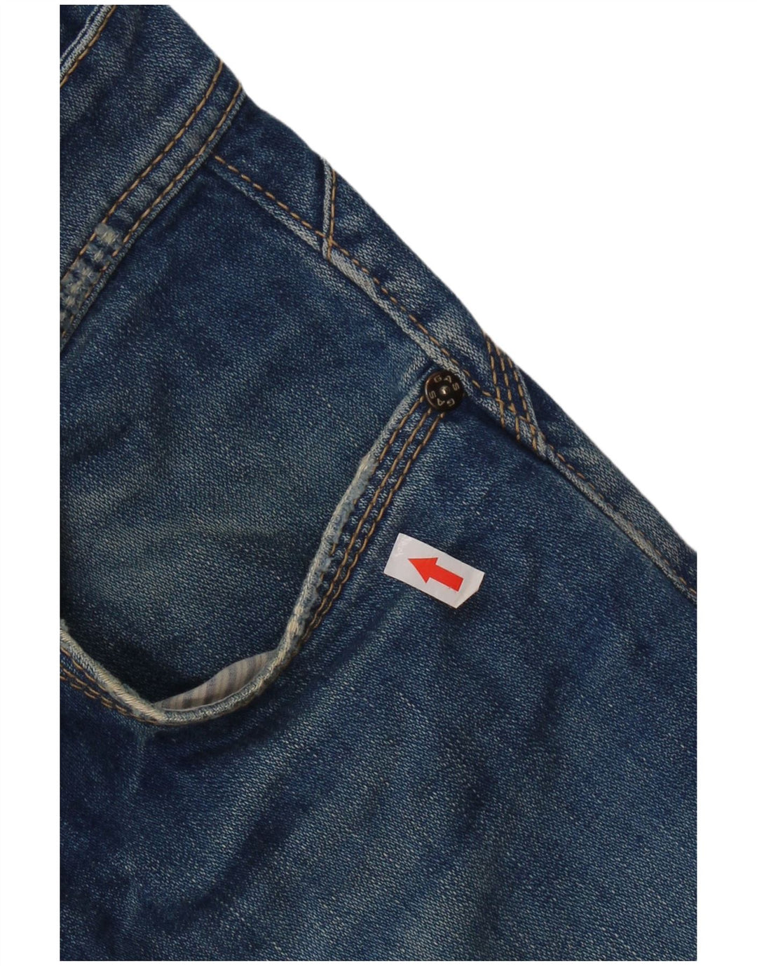 GAS Γυναικείο Slim Jeans W32 L29 Μπλε Βαμβακερό