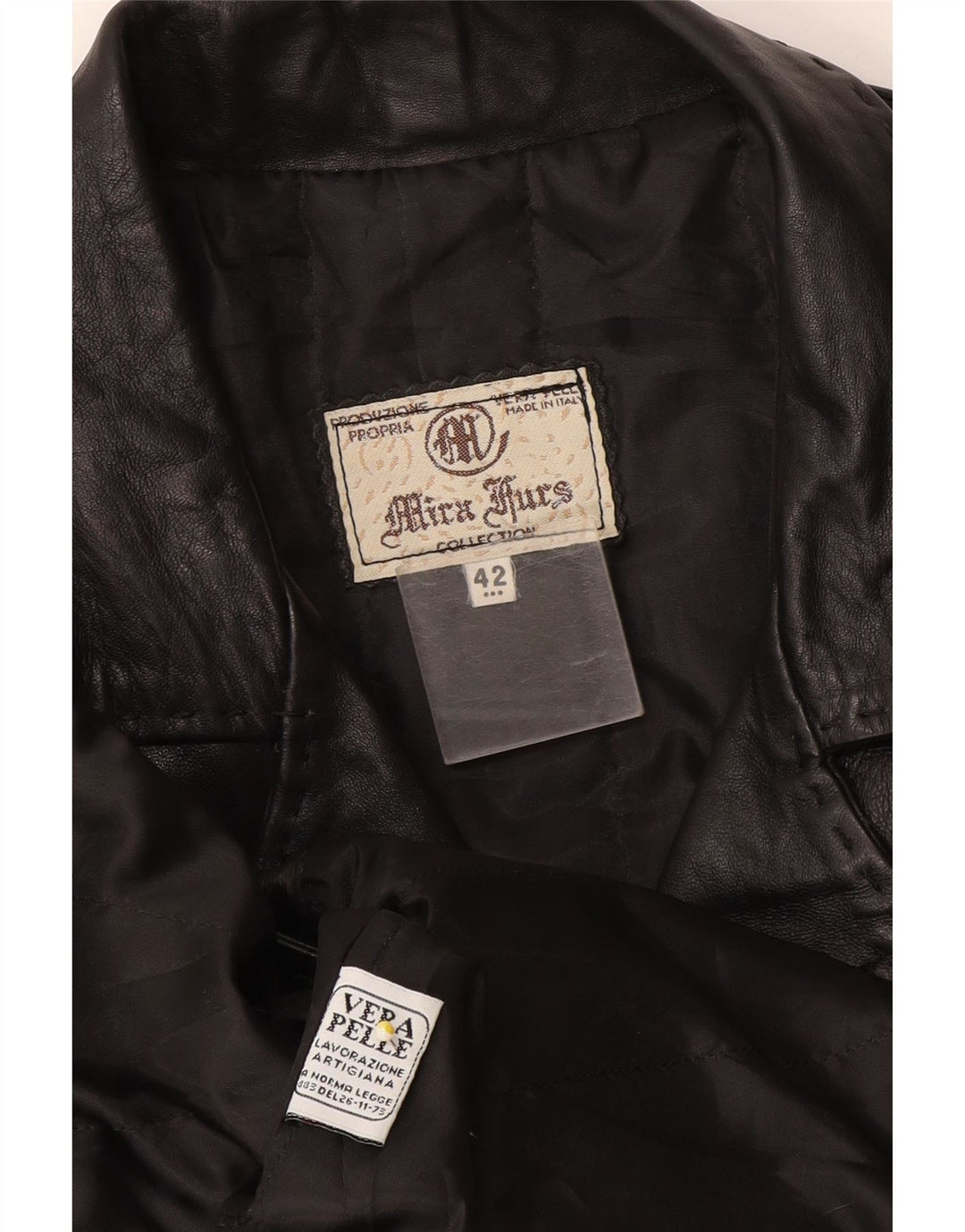 Mira Furs Γυναικείο Δερμάτινο Παλτό IT 42 Medium Black Leather
