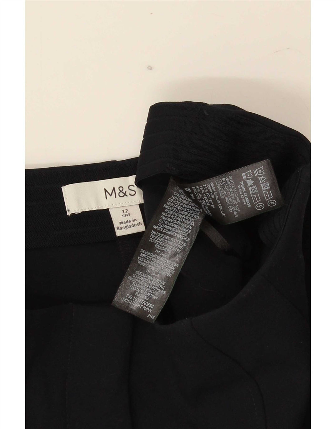 Marks & Spencer Γυναικείο Cropped Παντελόνι UK 12 Medium W28 L23 Navy Blue