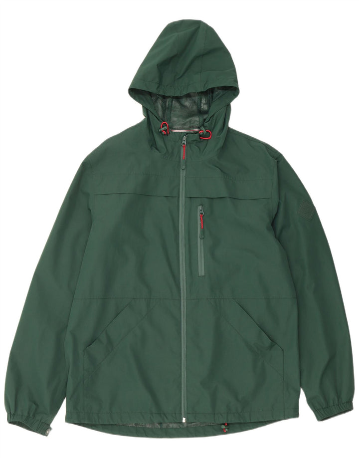 Ανδρικό τζάκετ με κουκούλα αντιανεμικό UK 40 Large Green Polyester
