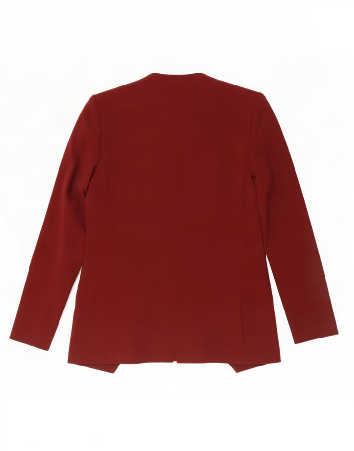 Marks & Spencer Γυναικείο Open Blazer Jacket UK 8 Small Burgundy Polyester