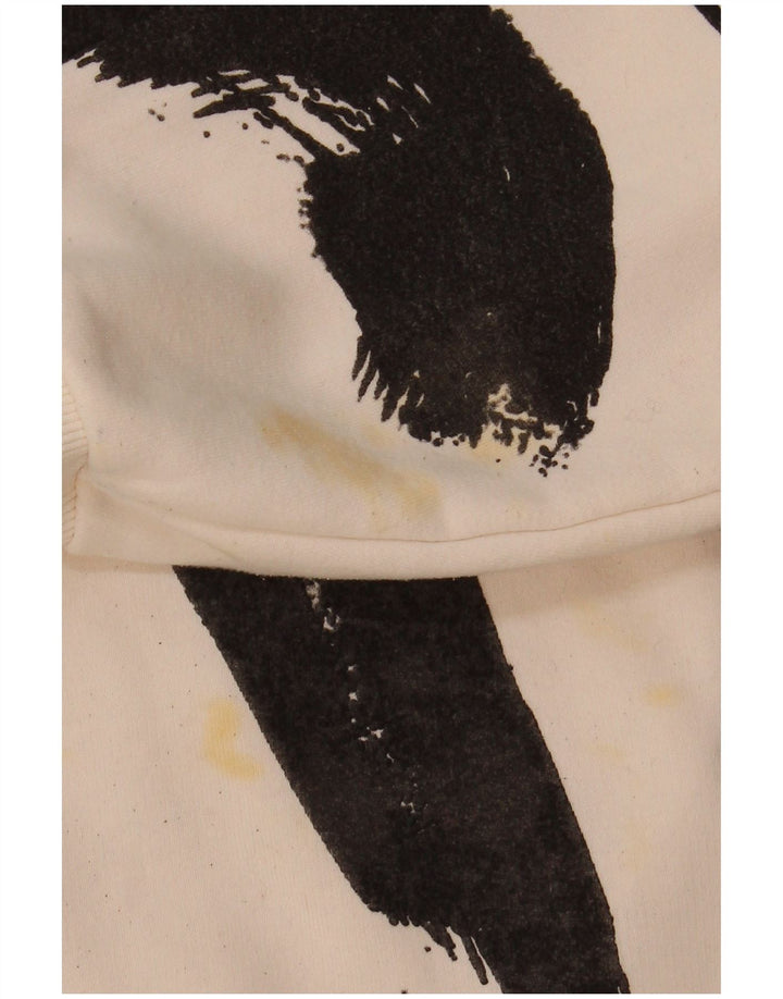 Zara Γυναικεία φούτερ Crop Jumper UK 14 Medium White Colourblock
