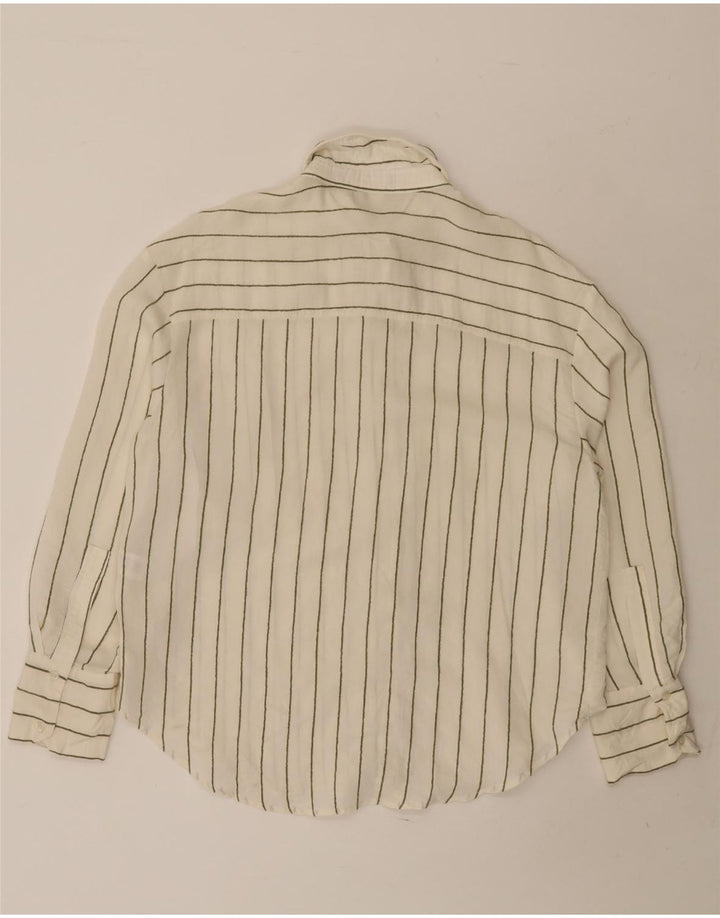 ZARA Γυναικείο πουκάμισο μεγάλου μεγέθους UK 10 Small White Ride Modal