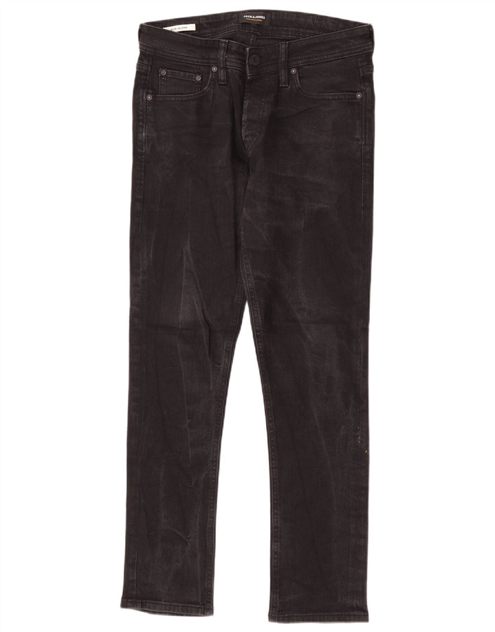Jack & Jones Ανδρικό τζιν GLENN Slim W30 L30 μαύρο βαμβακερό