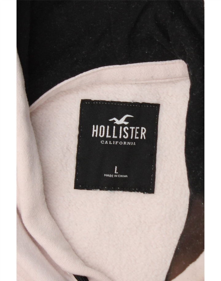 HOLLISTER Ανδρικό γραφικό μπλουζάκι με κουκούλα σε μεγάλο λευκό χρώμα, βαμβακερό