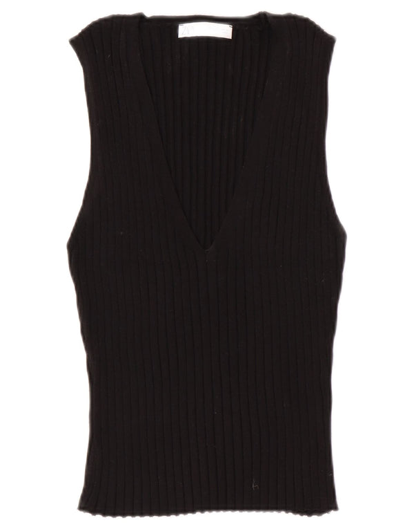 Zara Γυναικείο Γιλέκο Tank Top UK 14 Large Black