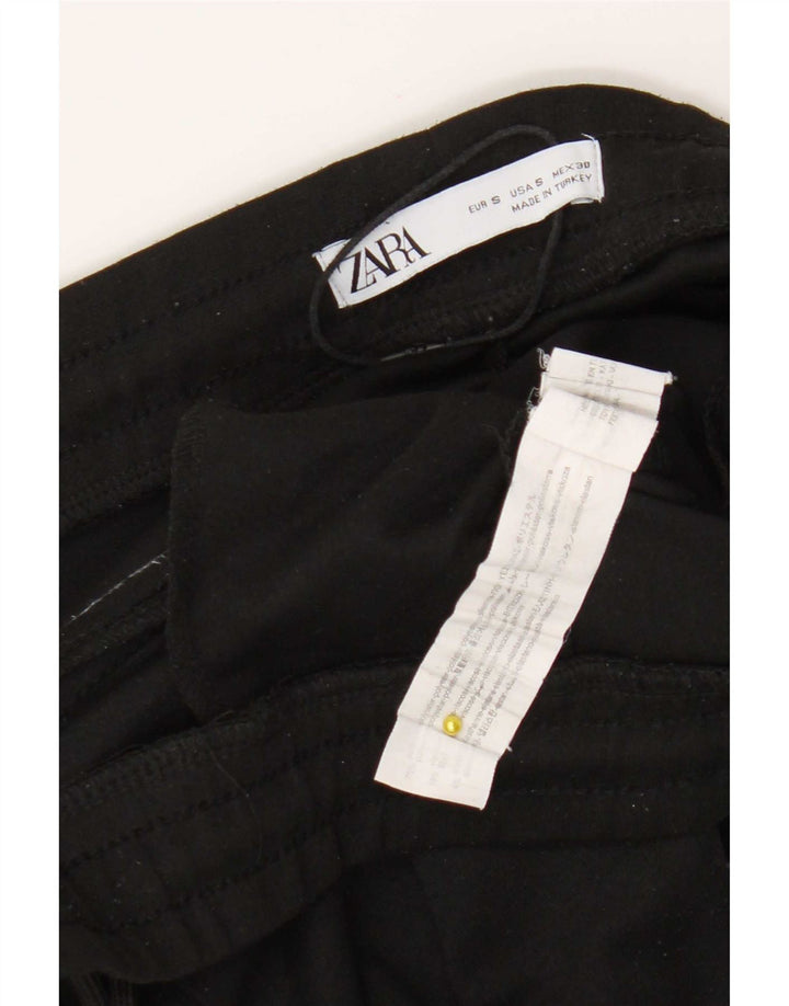 Zara Ανδρική φόρμα Crop Παντελόνι Joggers Μικρό Μαύρο Πολυεστέρα